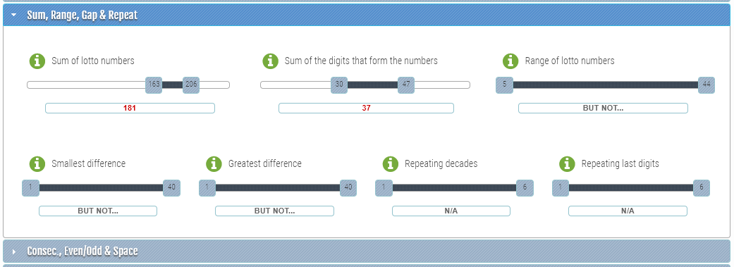 Number generator - SUM if numbers and SUM of digits set